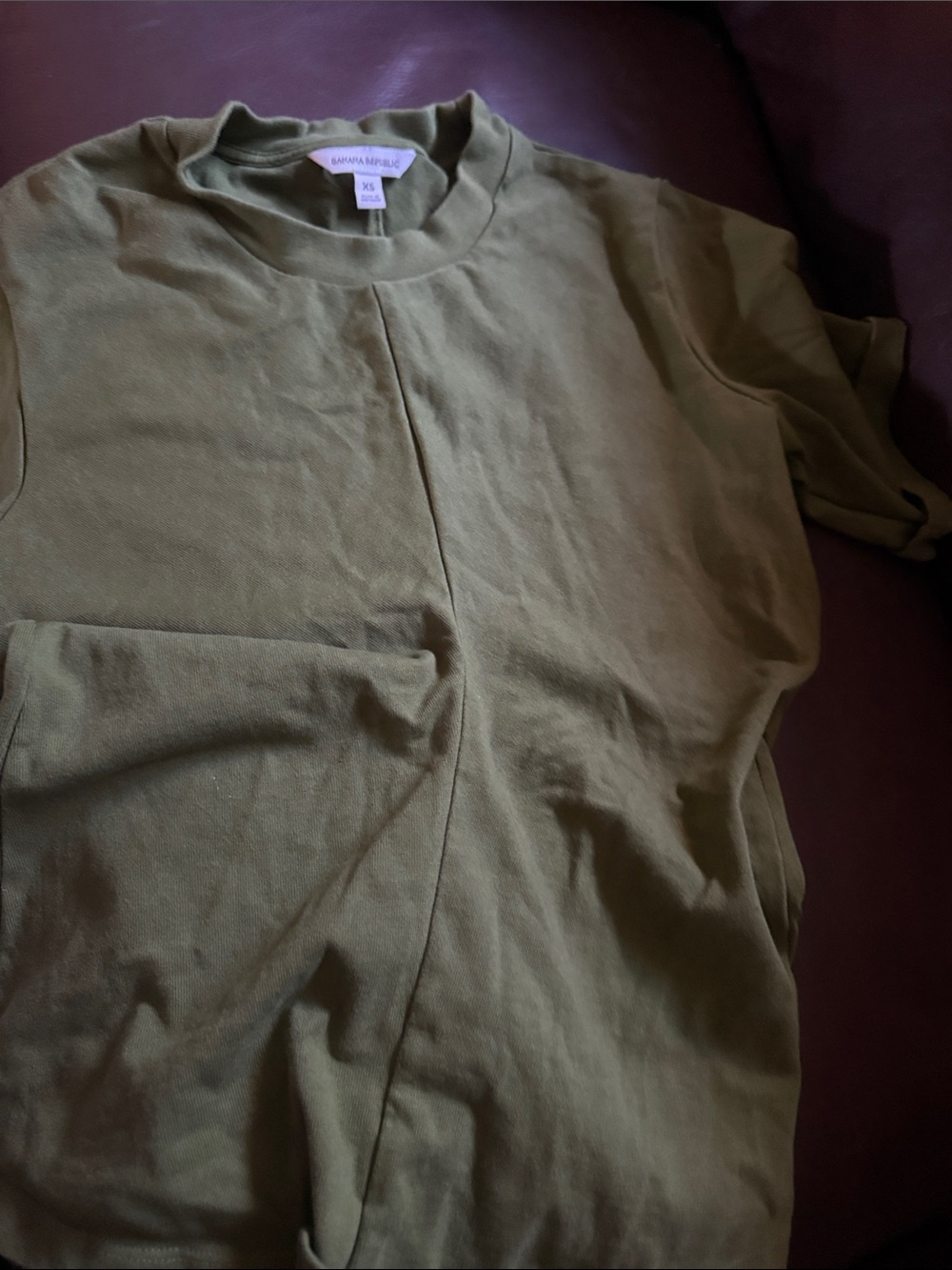 Banana Republic Olive Green Short Sleeve Blouse